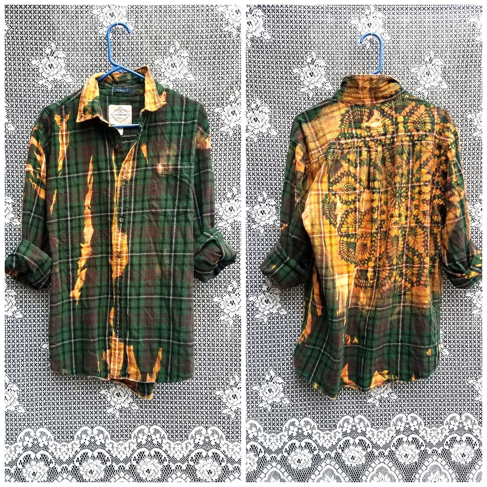 Bleach Distressed Flannel